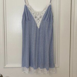 Victoria's Secret pinstripe chemise slip